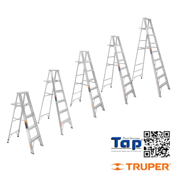 Imagen de ESCALERA TIJERA 100% ALU T LL 4 PELDAÑOS TRUPER