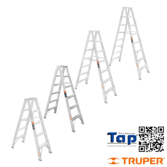 Imagen de ESCALERA TIJERA DOBLE T LL 7 ESCALONES TRUPER