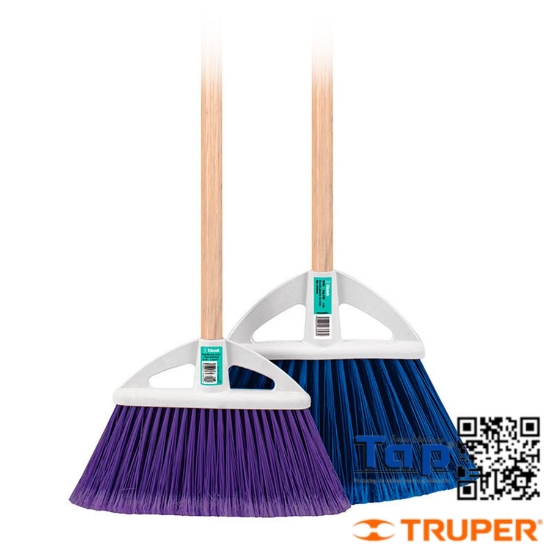 Imagen de ESCOBA GDE CERDAS PVC T ABANICO BASTON MAD