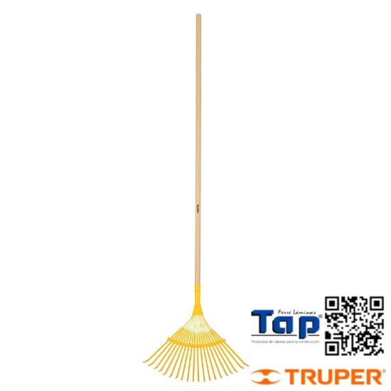 Imagen de ESCOBA MET P JARDIN CABEZA CURVA 20 DIENTES PRETUL
