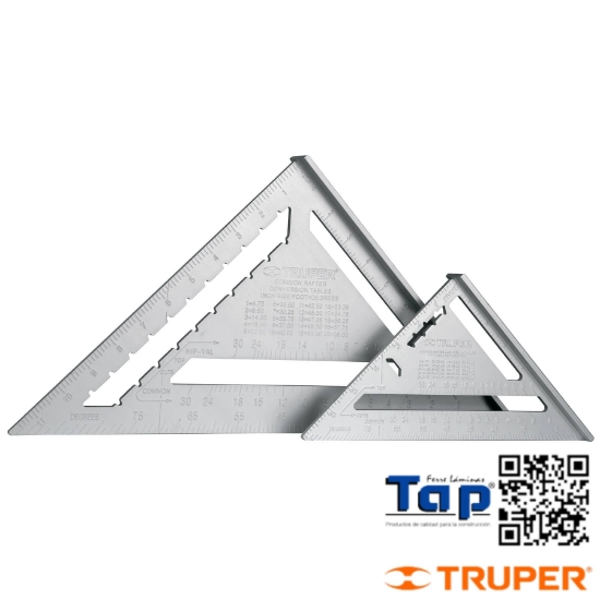 Imagen de ESCUADRA 175 7" ALU P MUROS YESO TRUPER