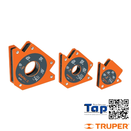Imagen de ESCUADRA MAGNETICA 125 5" P SOLDAR CAPACIDAD 34 KG TRUPER