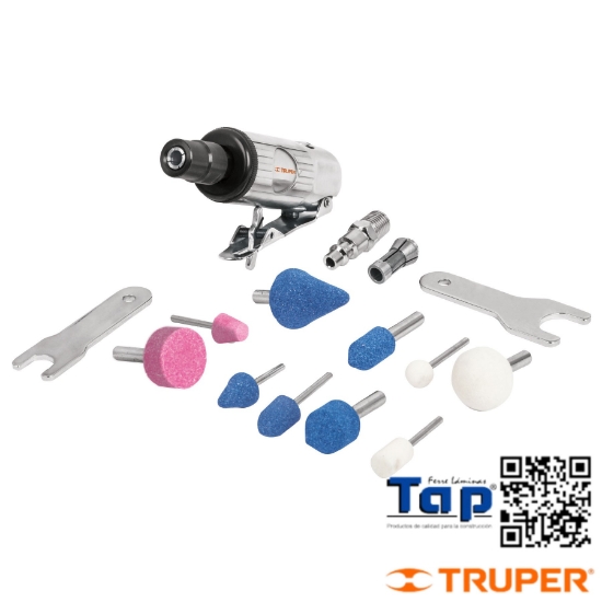 Imagen de ESMERILADORA MINI 006 1/4" C ESTUC PCO TRUPER KIT