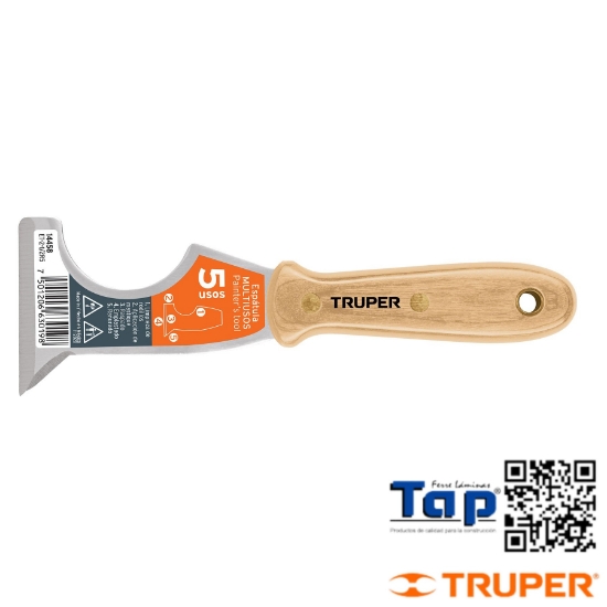 Imagen de ESPATULA 062  2-1/2" 5 USOS C MANGO MAD TRUPER