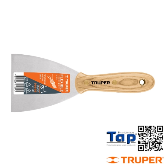 Imagen de ESPATULA FLEX 100 4" C MANGO MAD TRUPER