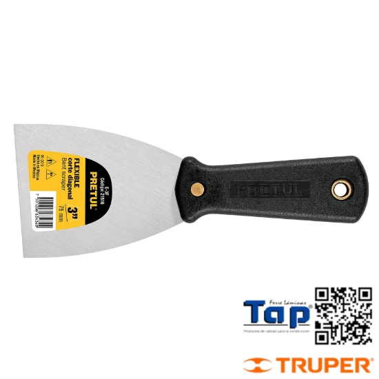 Imagen de ESPATULA FLEX 100 4" C MANGO PCO PRETUL