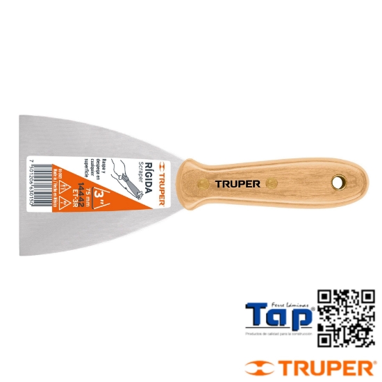 Imagen de ESPATULA RIGIDA 025 1" C MANGO MAD TRUPER