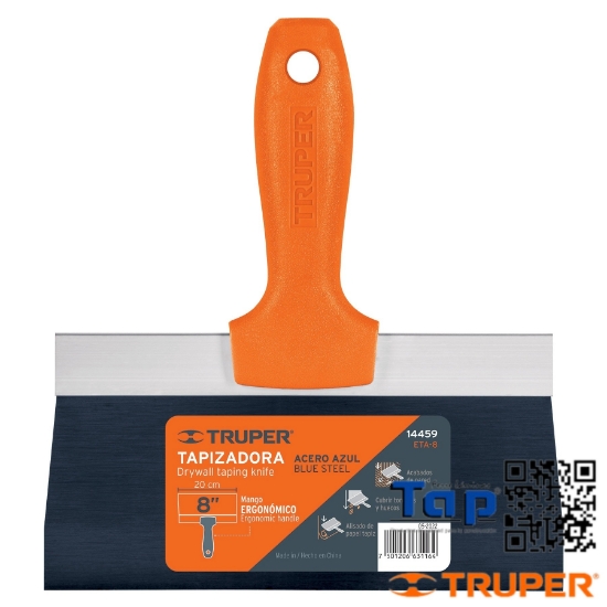 Imagen de ESPATULA TAPIZADORA 200 8" ACERO AL MEDIO CARBONO TRUPER