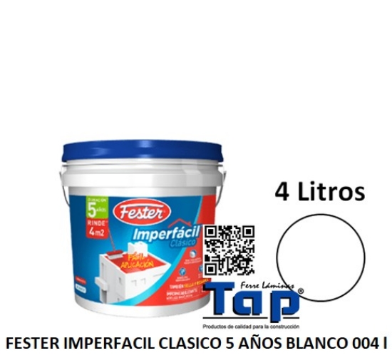 Imagen de FESTER IMPERFACIL CLASICO 5 AÑOS BLANCO 004 l