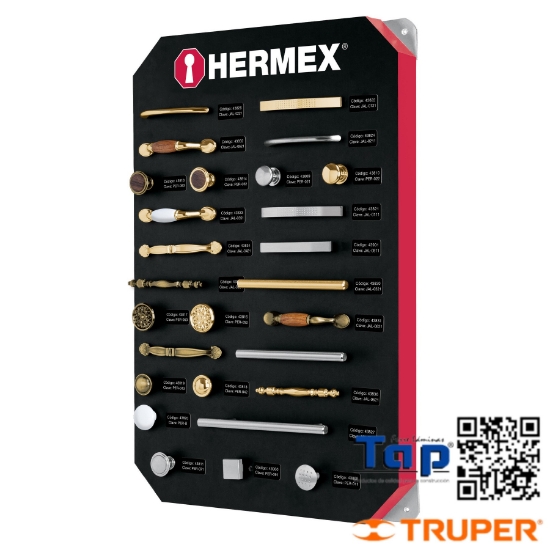 Imagen de EXHIBIDOR C JALADERAS Y PERILLAS 1 TABLERO HERMEX