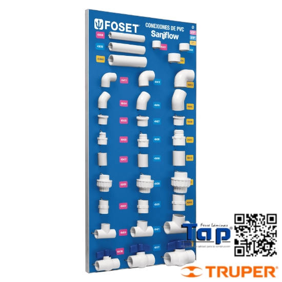 Imagen de EXHIBIDOR CONEXIONES PVC HIDRAULICO CEDULA 40