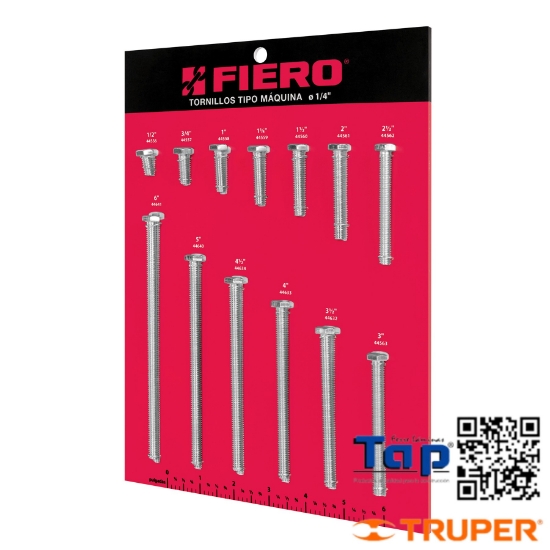 Imagen de EXHIBIDOR FIERO C TORNILLOS T MQNA  006 1/4"