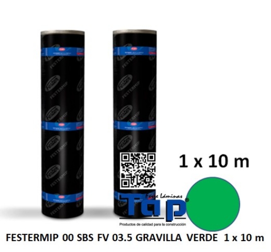 Imagen de FESTERMIP 00 SBS FV 03.5 GRAVILLA VERDE  1 x 10 m