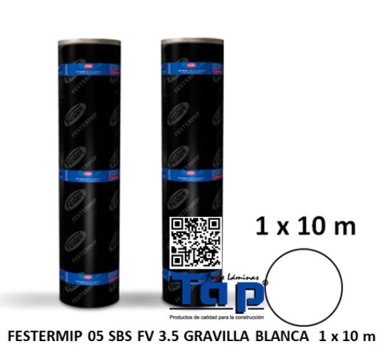 Imagen de FESTERMIP 05 SBS FV 3.5 GRAVILLA BLANCA  1 x 10 m
