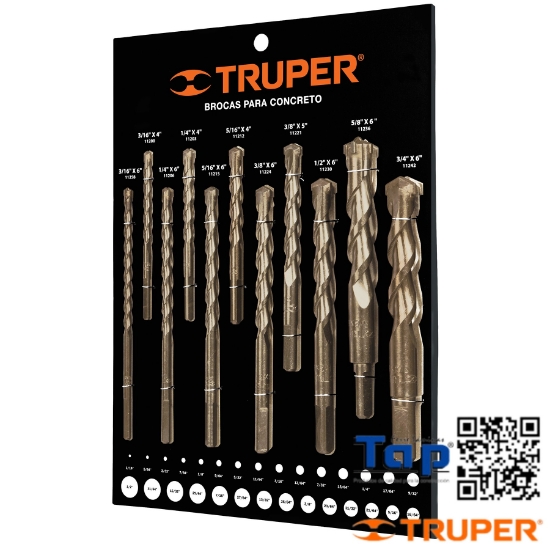 Imagen de EXHIBIDOR TRUPER BROCAS CONCRETO