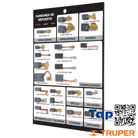Imagen de EXHIBIDOR TRUPER CARBONES REP