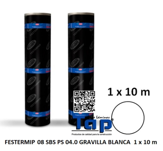 Imagen de FESTERMIP 08 SBS PS 04.0 GRAVILLA BLANCA  1 x 10 m