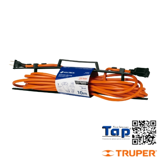 Imagen de EXT ELECTRICA USO RUDO 10 M 2X16 AWG P 1 CLAVIJA