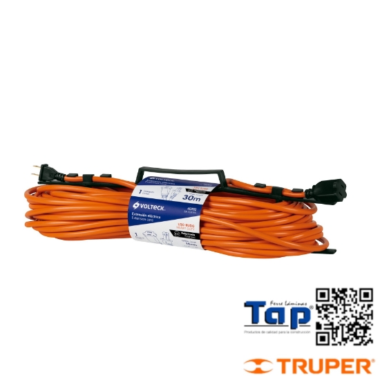 Imagen de EXT ELECTRICA USO RUDO 30 M 2X16 AWG P 1 CLAVIJA