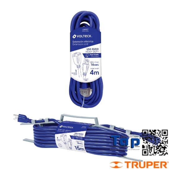 Imagen de EXT USO RUDO ATERRIZADA 15 M 3X16 AWG VOLTECK