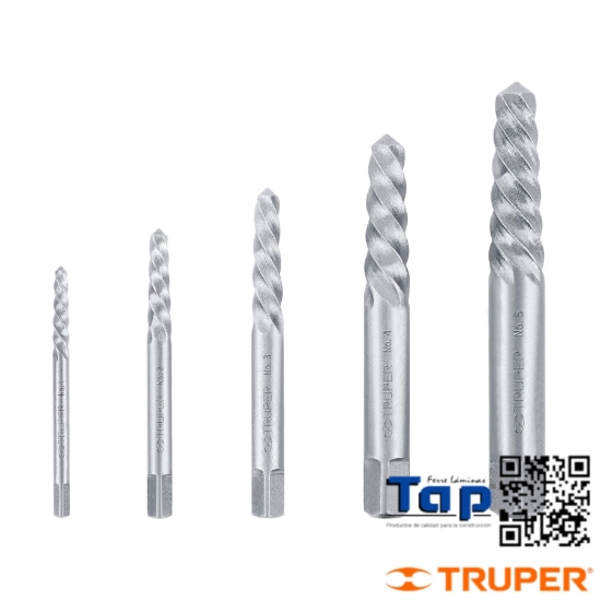 Imagen de EXTRACTORES TORNILLOS TRUPER JGO 5
