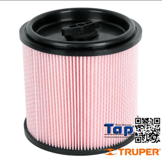 Imagen de FILTRO CARTUCHO POLVO FINO P  ASPIRADORAS 12 Y 16 GAL,TRUPER