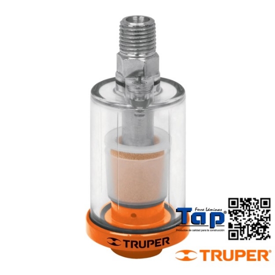 Imagen de FILTRO SEPARADOR AGUA Y ACEITE CUERDA 006 1/4" NPT TRUPER