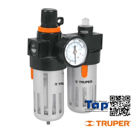 Imagen de FILTRO Y REGULADOR AIRE C MOD LUBRICACION TRUPER