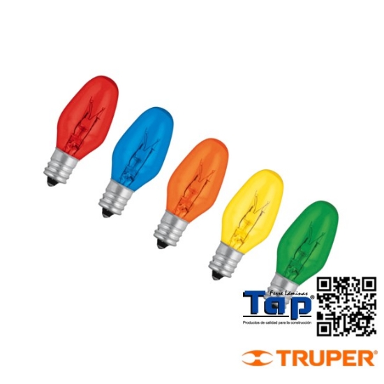Imagen de FOCOS INCANDESCENTES TRANSP BASE E12 7.5W CAJA C 50