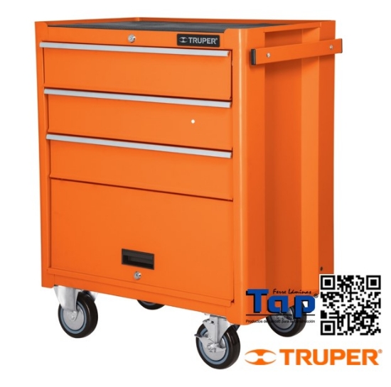 Imagen de GABINETE METALICO MOVIL 4 CAJONES CAPACIDAD  90 KG TRUPER
