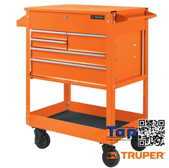 Imagen de GABINETE METALICO MOVIL 5 CAJONES CAPACIDAD 320 KG TRUPER