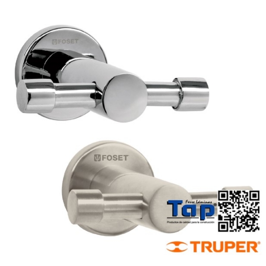 Imagen de GANCHO DOBLE METALICO SATIN P TOALLAS FOSET