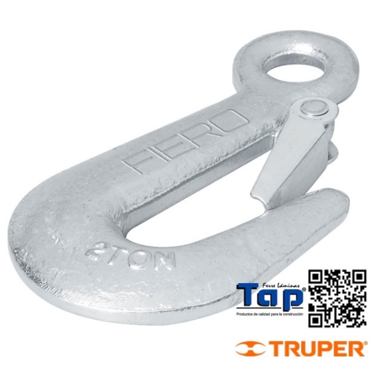 Imagen de GANCHO ESLINGA ACERO FORJADO 015 5/8" CARGA 1000 KG FIERO