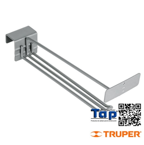 Imagen de GANCHO RECTO REF 250 10" C PORTAETIQUETA TRUPER