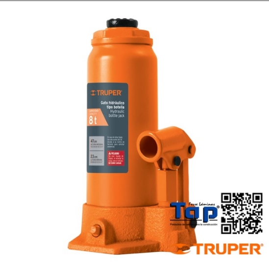 Imagen de GATO HIDRAULICO BOTELLA  8 TON TRUPER