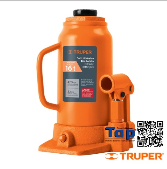Imagen de GATO HIDRAULICO BOTELLA 16 TON TRUPER