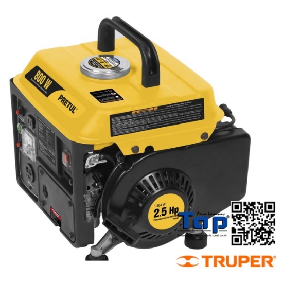 Imagen de GENERADOR ELECTRICO A GASOLINA 800 W PRETUL
