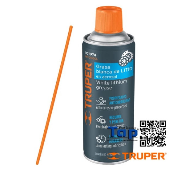Imagen de GRASA BLANCA LITIO EN AEROSOL 295 ML TRUPER