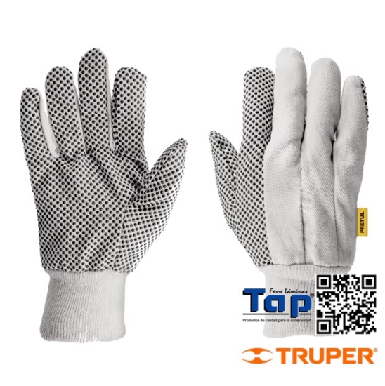 Imagen de GUANTES ALGODON C PUNTOS PVC EN PALMA UNITALLA PRETUL