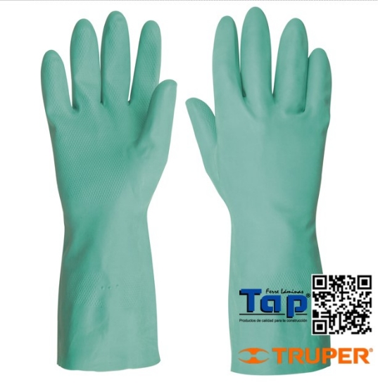 Imagen de GUANTES NITRILO VERDE MULTIUSOS GDES TRUPER