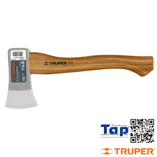 Imagen de HACHA CAZADORA 1-1/4 LB MANGO HICKORY 350 14" TRUPER