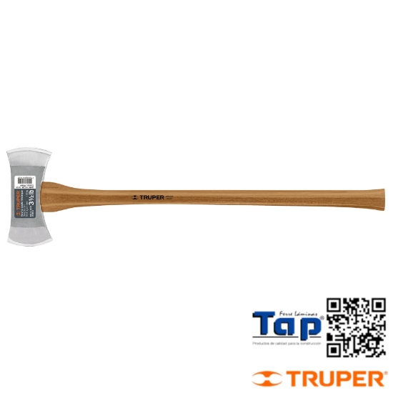 Imagen de HACHA DOBLE MICHIGAN 3-1/2 LBS MANGO HICKORY 875 35" TRUPER