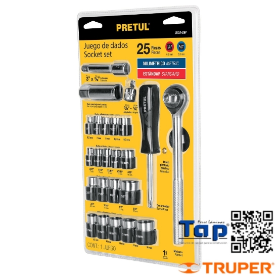 Imagen de HERRAMIENTAS 006 1/4" Y 009 3/8" P MEC PRETUL JGO 25
