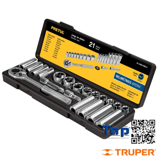 Imagen de HERRAMIENTAS 009 3/8" MM P MEC PRETUL JGO 21