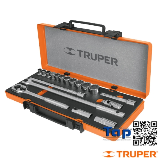 Imagen de HERRAMIENTAS CUA 013 1/2" MM P MEC JGO 18