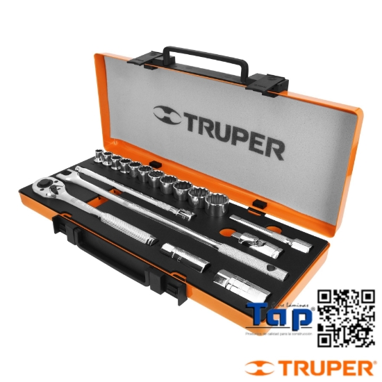 Imagen de HERRAMIENTAS CUA 013 1/2" STD P MEC JGO 18