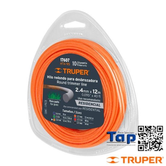 Imagen de DESBROZADORA HILO 2.4 MMX12 M TRUPER ROLLO B