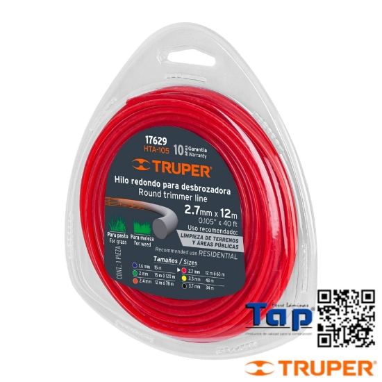 Imagen de DESBROZADORA HILO 2.7 MMX12 M TRUPER ROLLO B