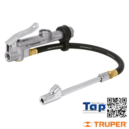Imagen de INFLADOR CALIBRADOR CABEZA DOBLE PROF 006 1/4" NPT