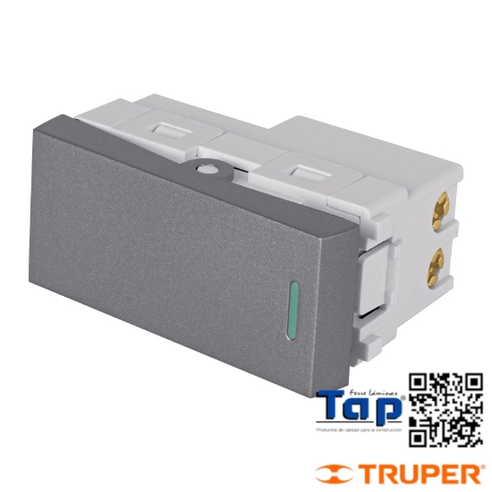 Imagen de INTERRUPTOR 3 VIAS 1 MOD LINEA LISBOA ACERO INOX